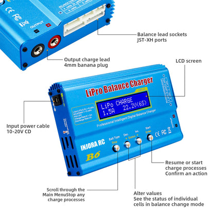 B6 multi-chemistry RC balance charger
