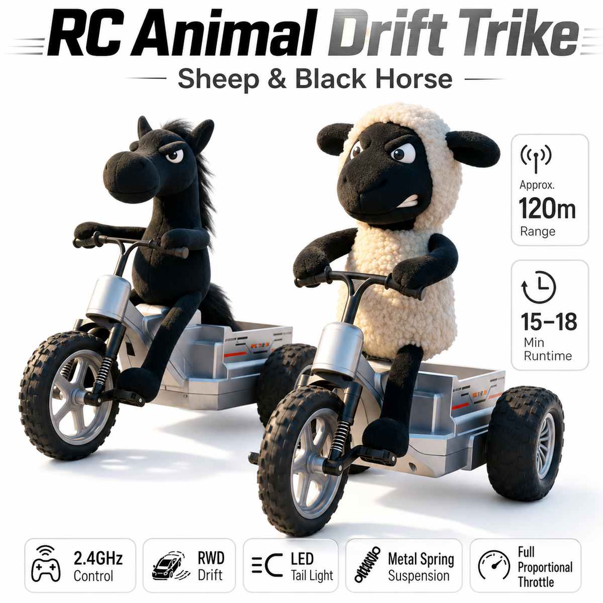 CL-18040 animal RC drift tricycle