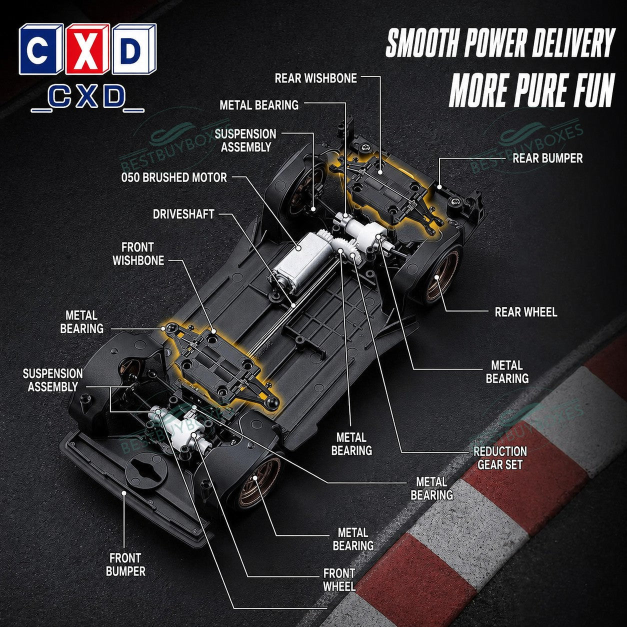 CXD 2401 4WD independent suspension chassis