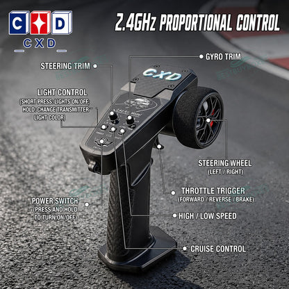 CXD 2401 RC drift truck and 2.4GHz controller