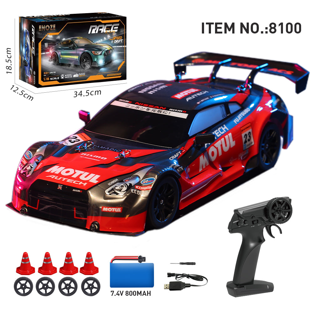 ENOZE 8100 red 1/16 4WD RC drift car