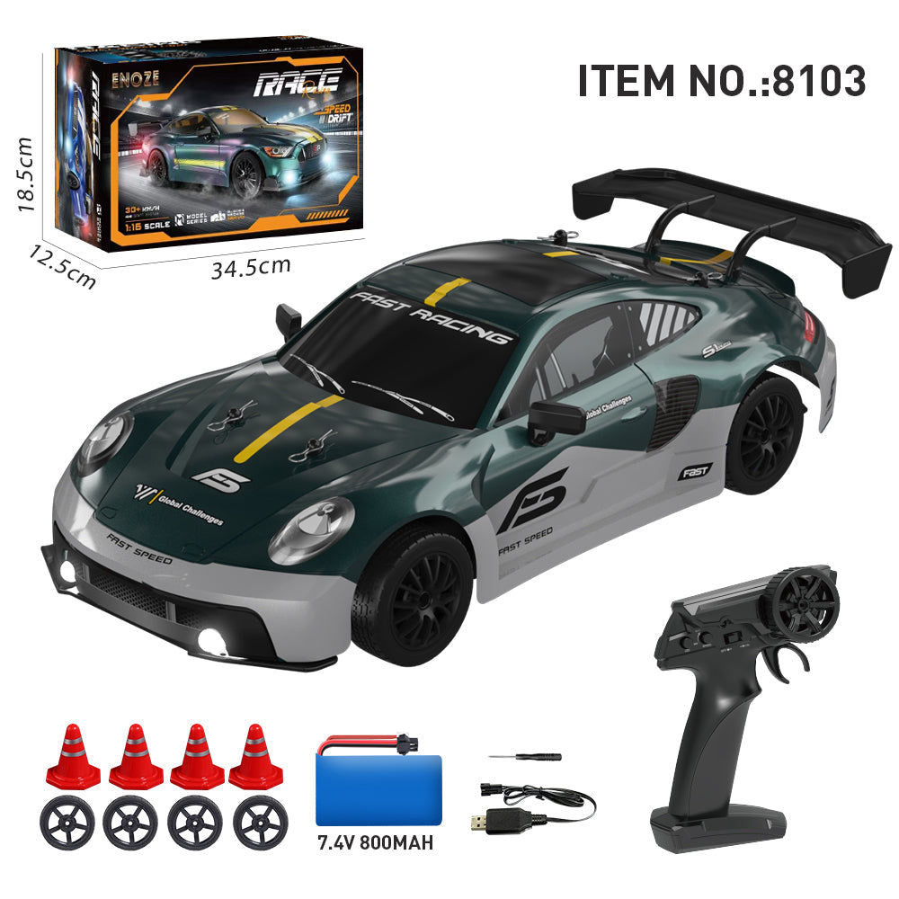 ENOZE 8103 green 1/16 4WD RC drift car