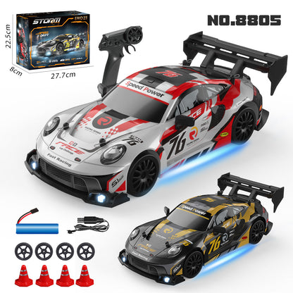 ENOZE 8804 / 8805 1/24 Scale Drift RC Car - Ford Rally or Porsche | 30KM/H Speed, LED Lights, 2.4GHz Remote Control