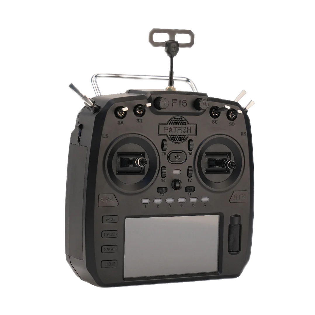 FatFish F16 ELRS radio transmitter in Classic Black