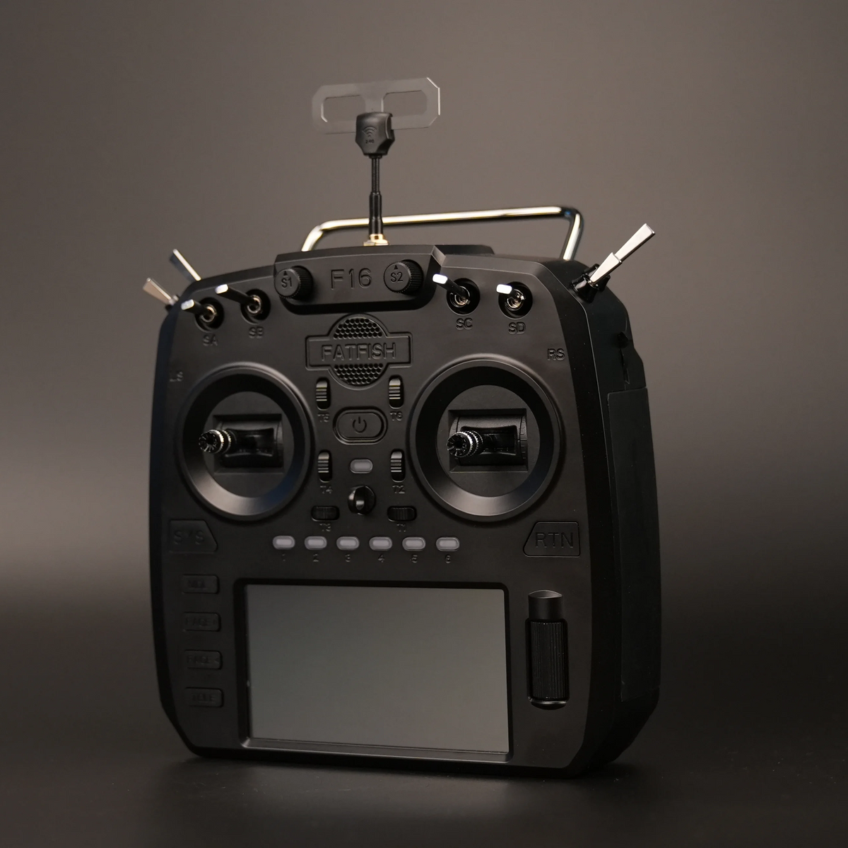 FatFish F16 16-channel EdgeTX radio front view
