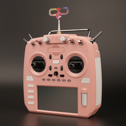 FatFish F16 ELRS transmitter in Pink finish