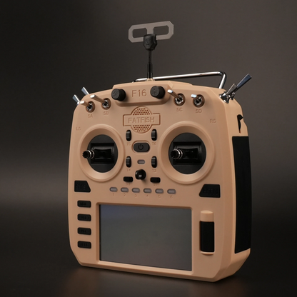 FatFish F16 ELRS transmitter in Desert Yellow