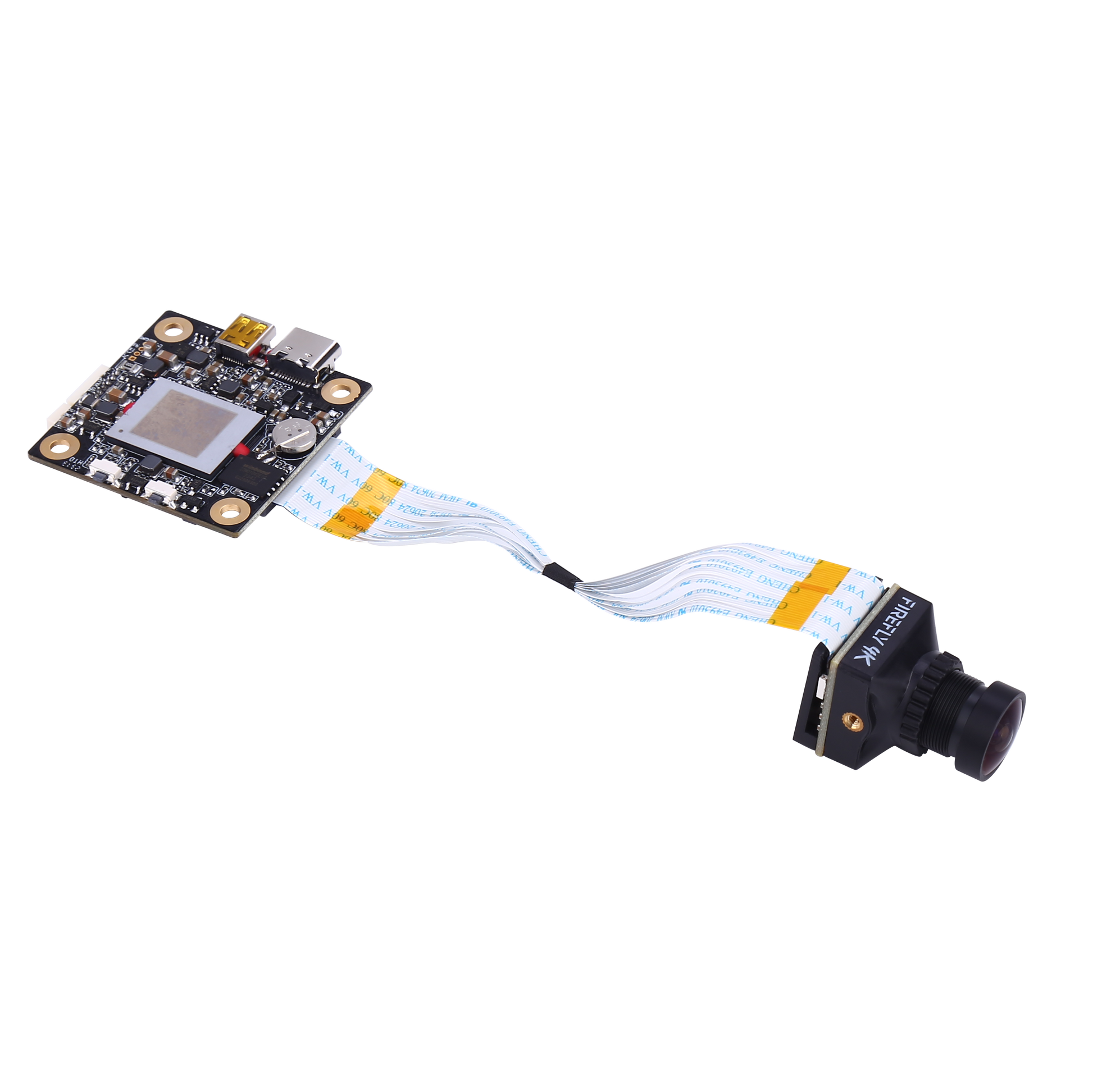 Hawkeye Split V5 camera module with ribbon cable and control board