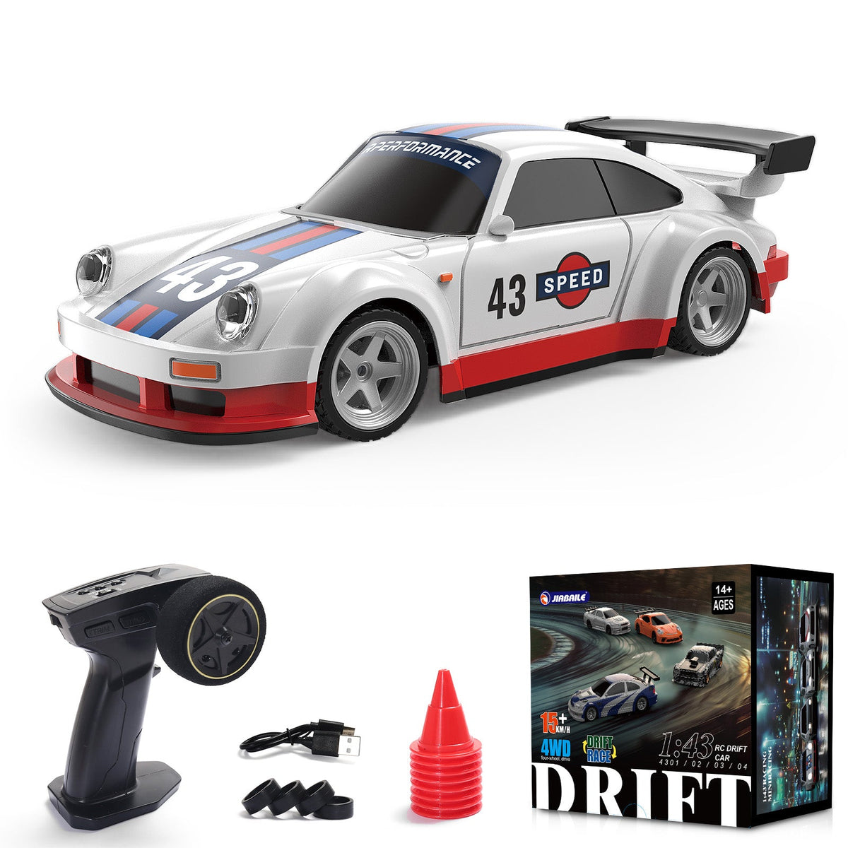 Jiabaile 4305-G 1/43 4WD mini RC drift car with gyro