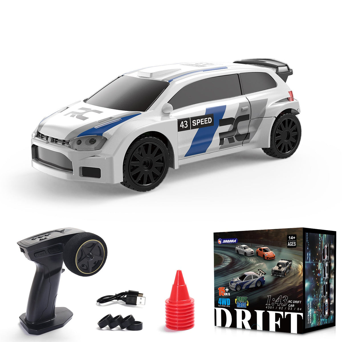 Jiabaile 4307-G 1/43 4WD mini RC drift car with gyro