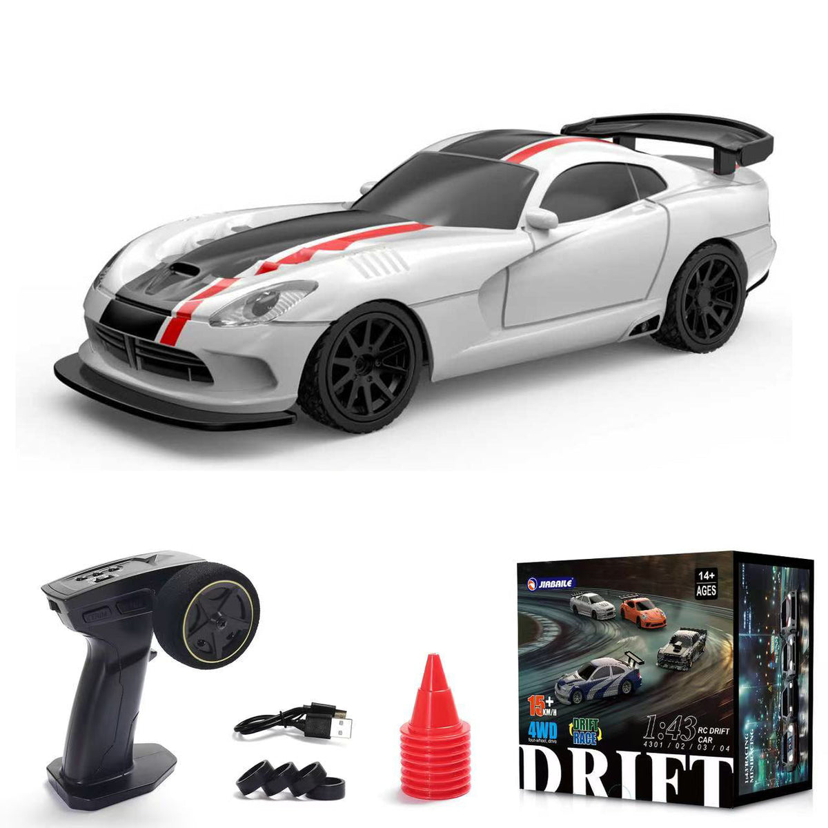 Jiabaile 4311-G 1/43 4WD RC drift car with gyro