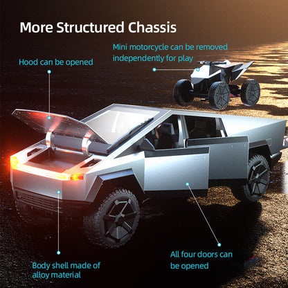 JJRC C8817 1/24 Full Proportional Alloy RC Car – Choose A (Motorcycle Add-On) or B (Camping Gear)