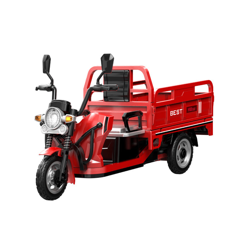 Red JJRC C8843 alloy RC tricycle with working dump bed