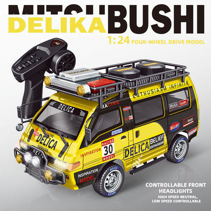 Yellow JXC Delica-style 1/24 4WD RC van