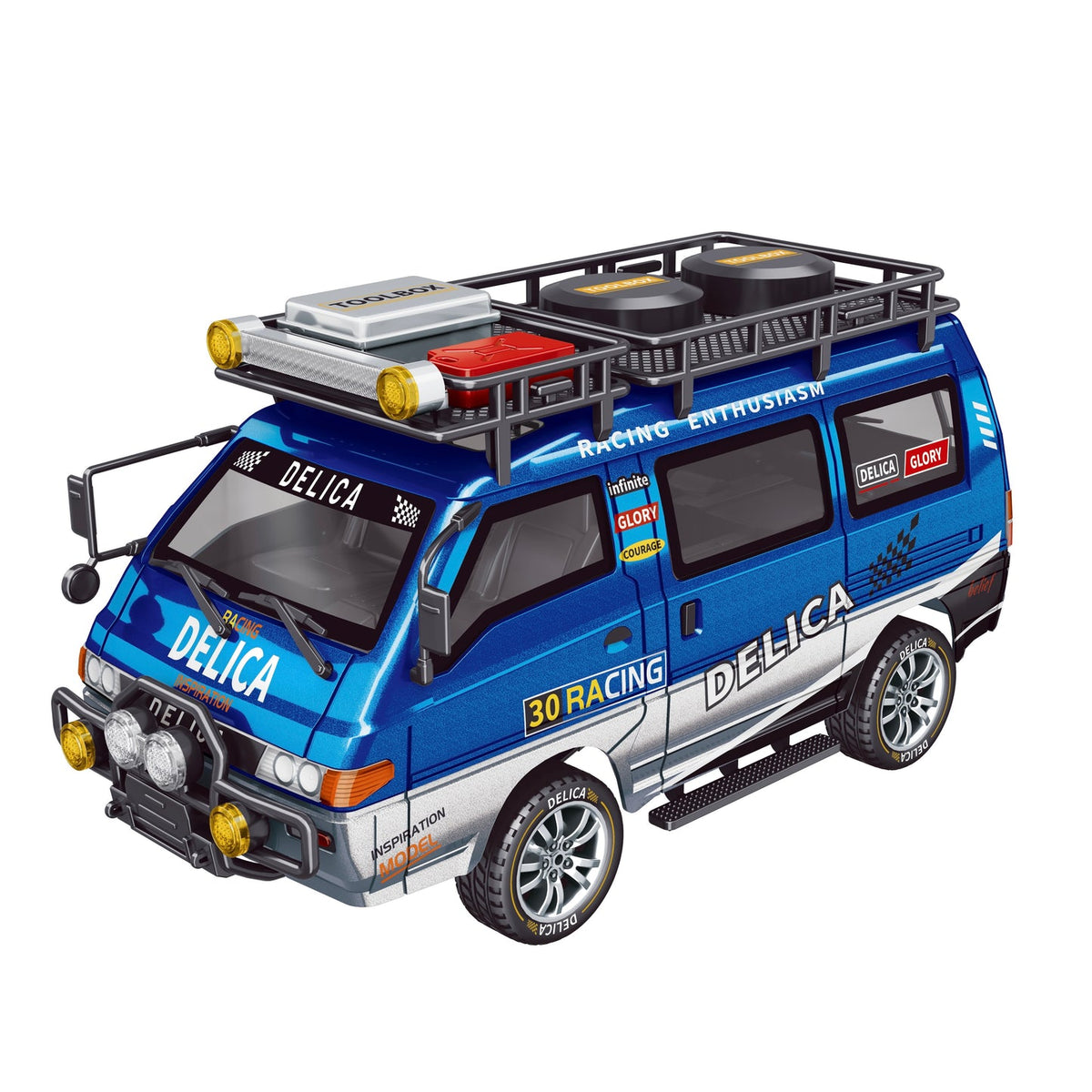 JXC Delica-style blue 1/24 RWD RC van
