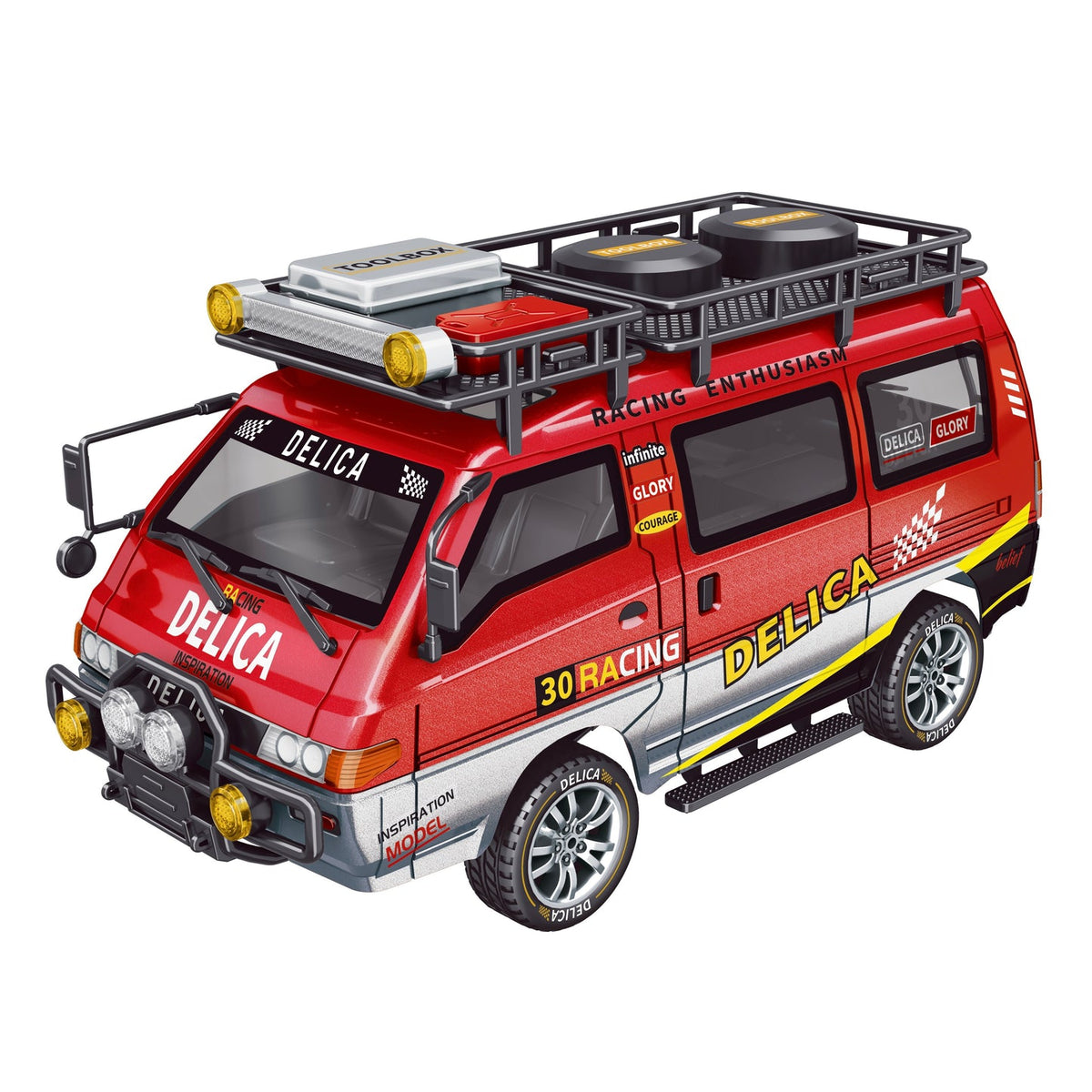 JXC Delica-style red 1/24 RWD RC van