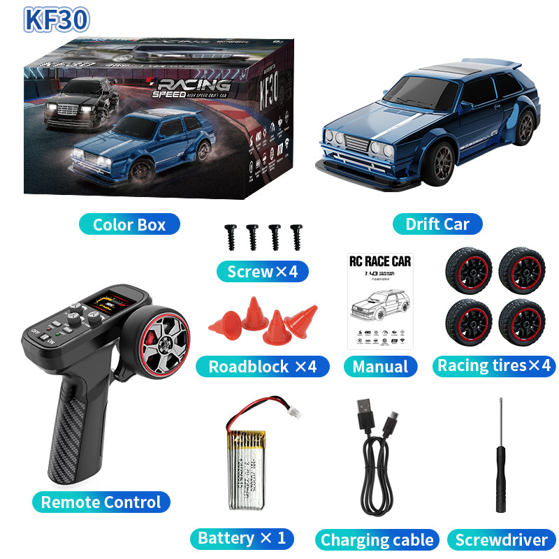 KFPLAN KF30 blue RC drift car with one battery