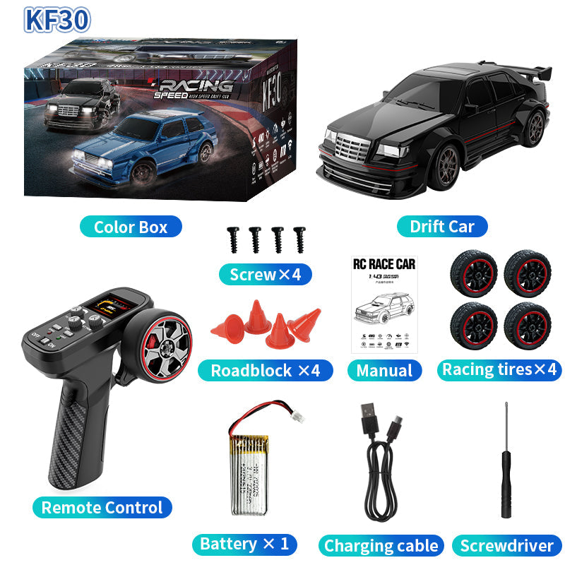 KFPLAN KF30 black RC drift car with one battery