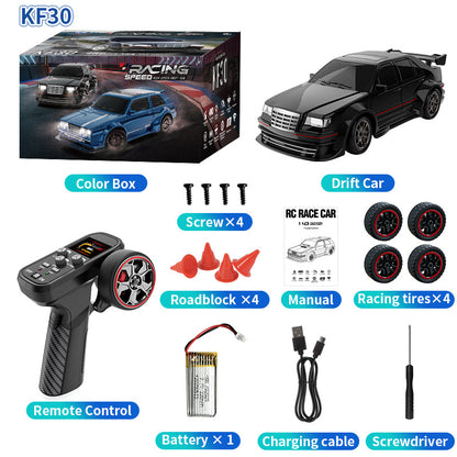 KFPLAN KF30 1:43 RC Drift Car – 4WD Full Proportional with Gyro, LED Lights, Replaceable Battery