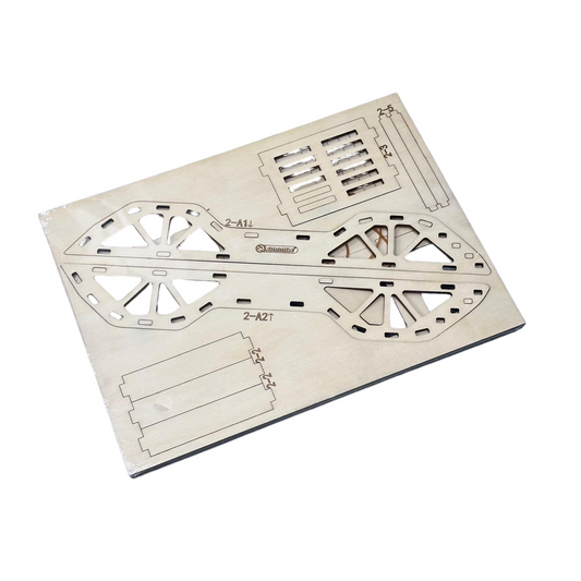 Jiabaile 1/36 Mini RC Crawler Scene Combo – 4-Piece Laser-Cut Wooden Obstacle Course for Micro Crawlers