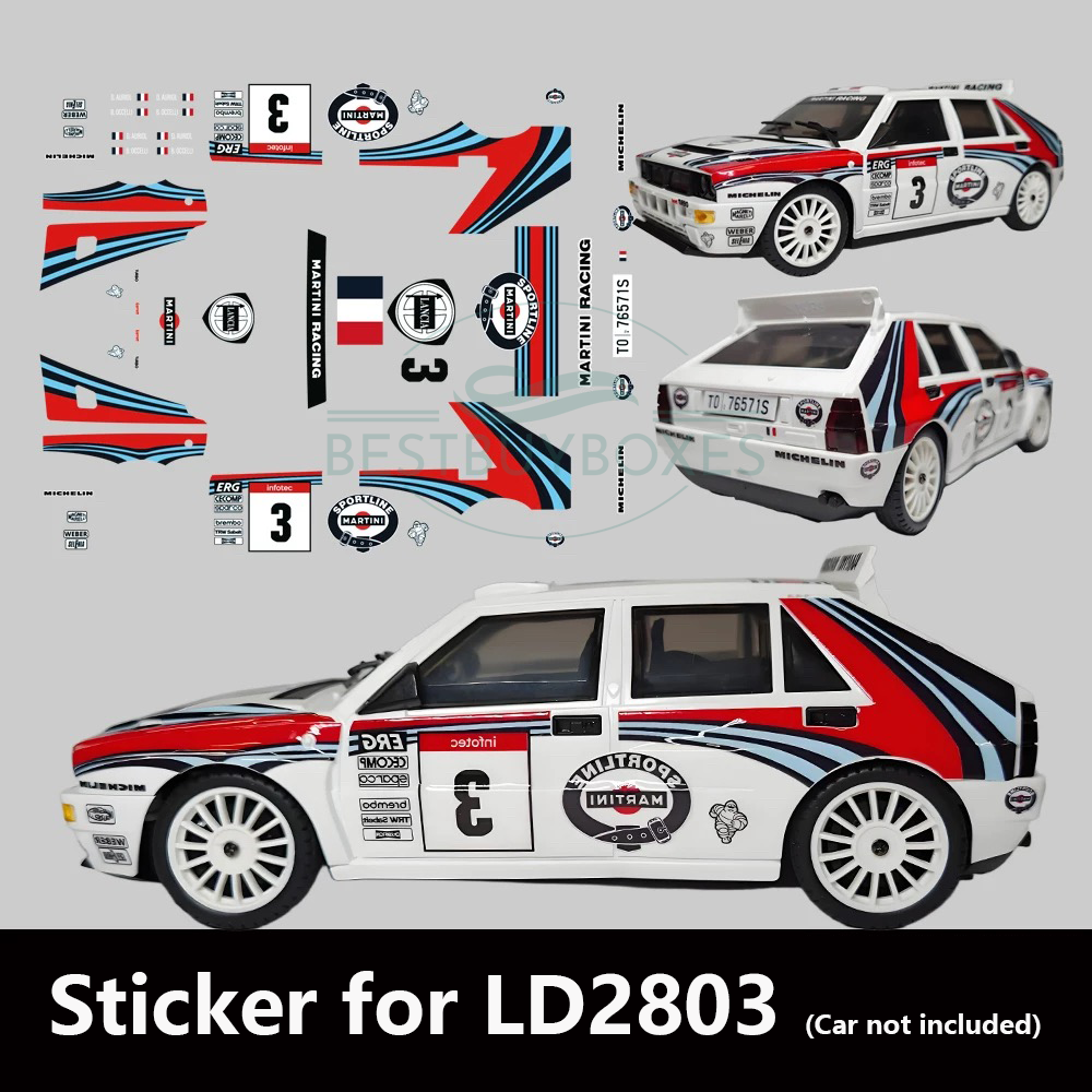 Replacement sticker sheet for LDRC LD2803 RC car