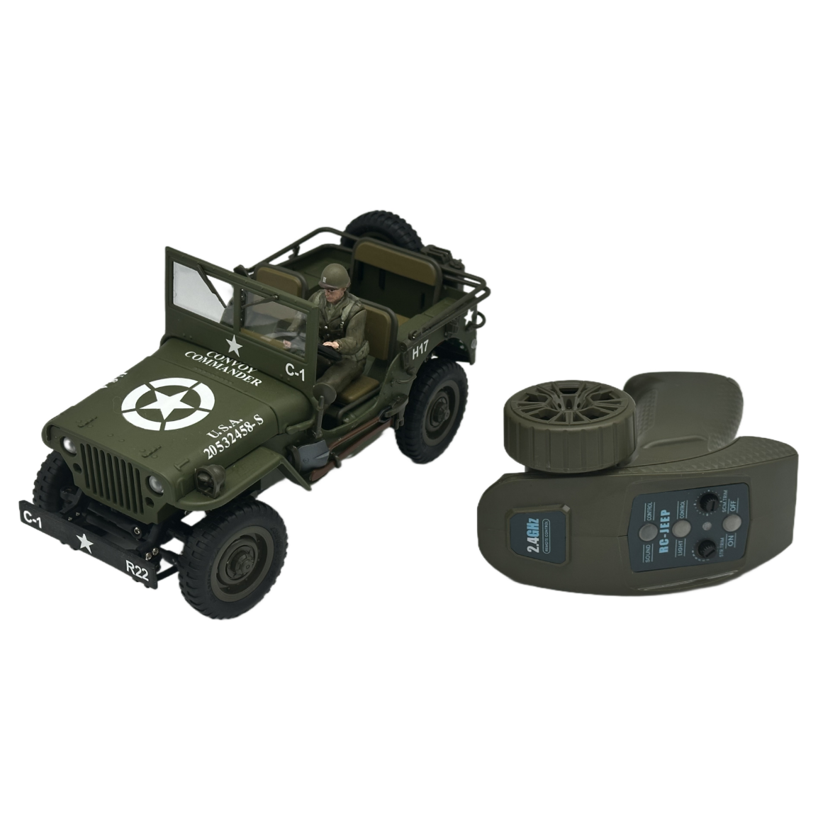 Luxingzhe 1/16 metal RC Jeep with scale accessories