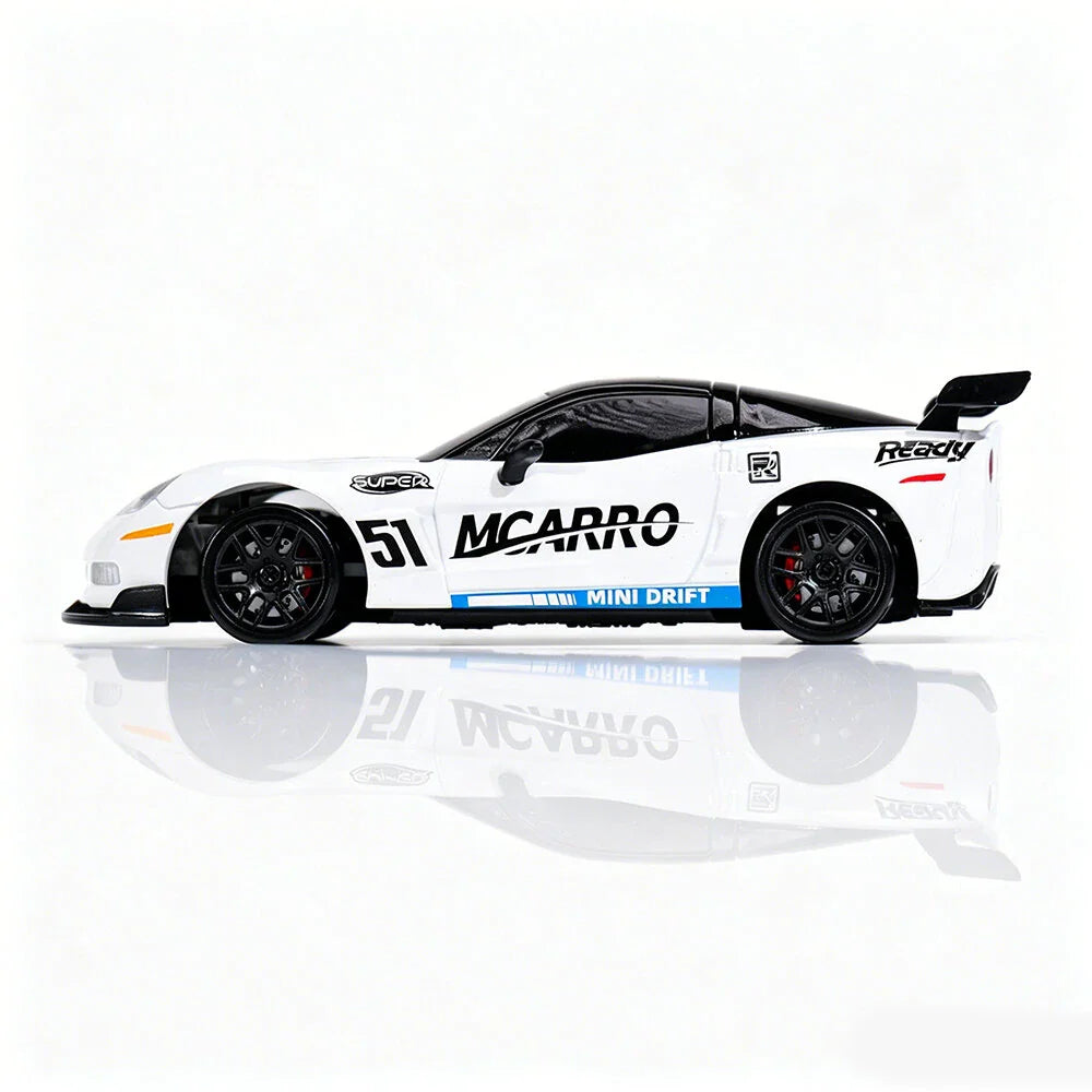 MCARRO TR051 RTR 1/43 2.4GHz 4WD Drift Desktop RC Car with Gyro – Full Proportional Mini Racing Car