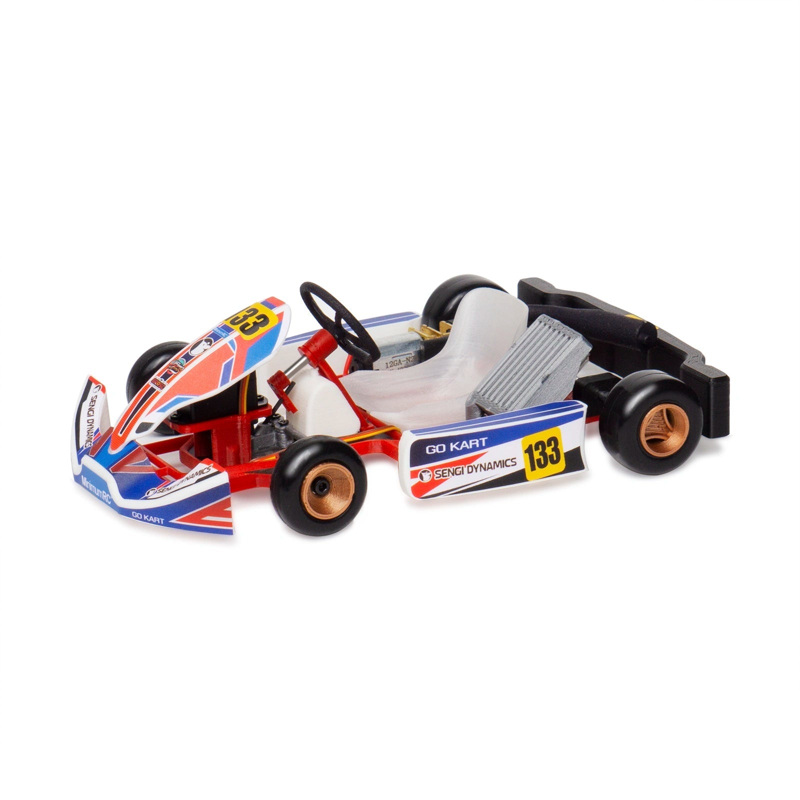 Sengi Kart-80 miniature RC go-kart front three-quarter view