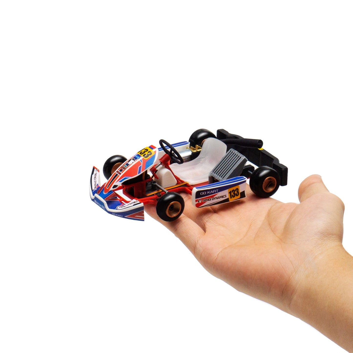 Sengi Kart-80 micro go-kart chassis and driver model