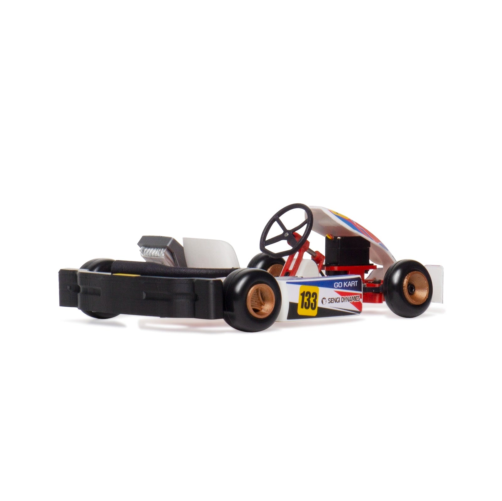 Sengi Kart-80 linked steering wheel detail