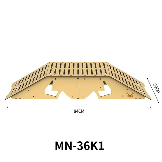 MN-36K1 & MN-36K2 Wooden RC Crawler Obstacles – Bridge & Seesaw Ramps for 1/12, 1/14, 1/16, 1/18 Scale RC Cars