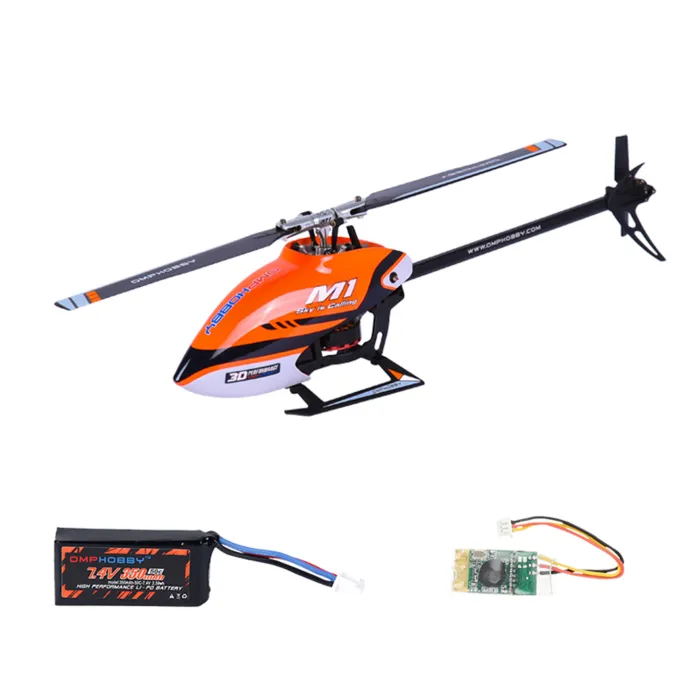 Orange OMPHOBBY M1 V1 micro collective-pitch helicopter