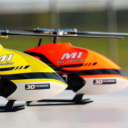 OMPHOBBY M1 V1 dual-brushless 3D RC helicopter side view