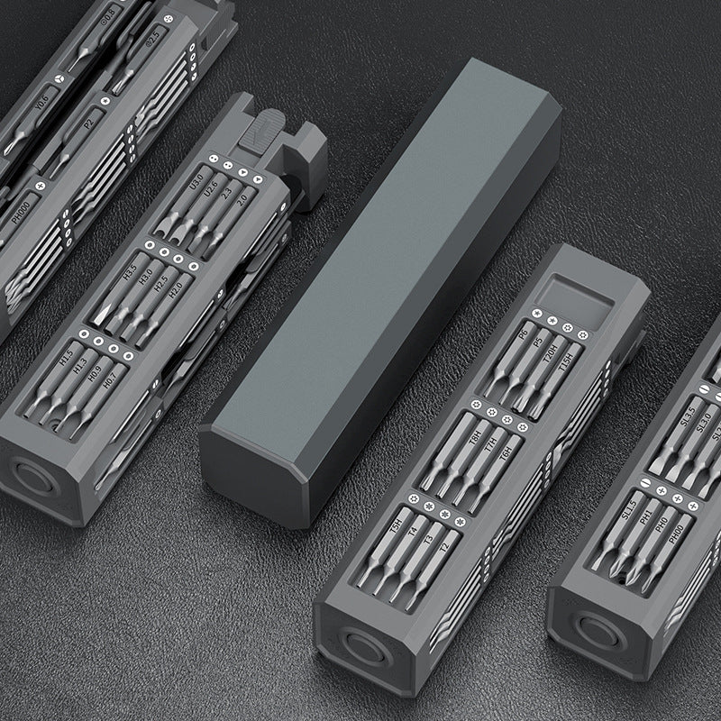 44-piece electronics repair screwdriver set layout
