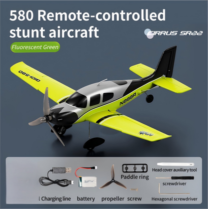 Qidi A580 Cirrus SR22 4CH RC Airplane – 52cm Wingspan, Brushless Motor, RTF/BNF Options