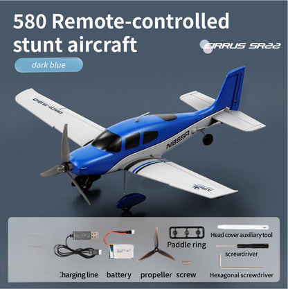 Qidi A580 Cirrus SR22 4CH RC Airplane – 52cm Wingspan, Brushless Motor, RTF/BNF Options