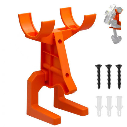 RCENJOY RC Car Wall Mount Storage Rack for 1/14, 1/16, 1/18, 1/24 Scale Models – ABS Bracket (Black / Orange)