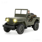 Luxingzhe 1/16 Scale Full Metal Willys Jeep RC Car – 4WD, LED Lights, Alloy Frame, Soldier & Gun