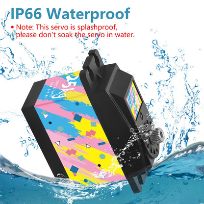 RCENJOY 25kg water-resistant digital servo dimensions and features
