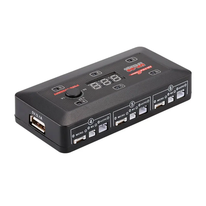 Ultra Power UP-S6 1S 6-Port LiPo/LiHV Charger with USB Output – Micro, MX, mCPX Compatible