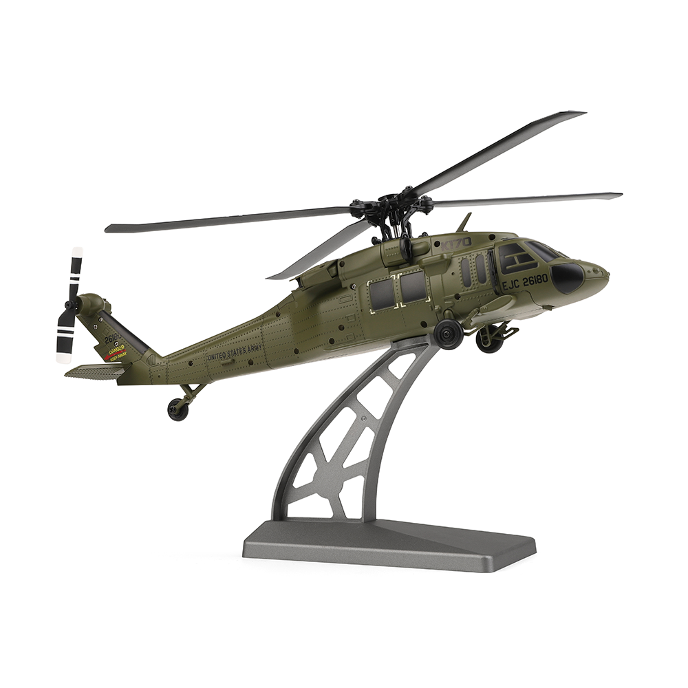 WLTOYS K170 scale RC helicopter in military green