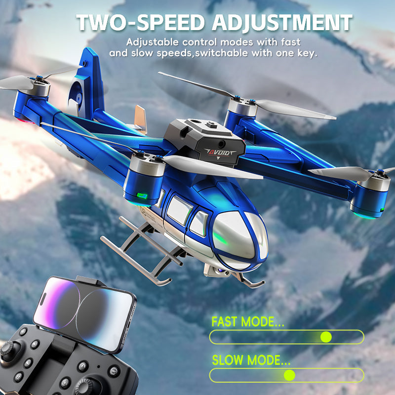 JJRC X38 blue quadcopter body details