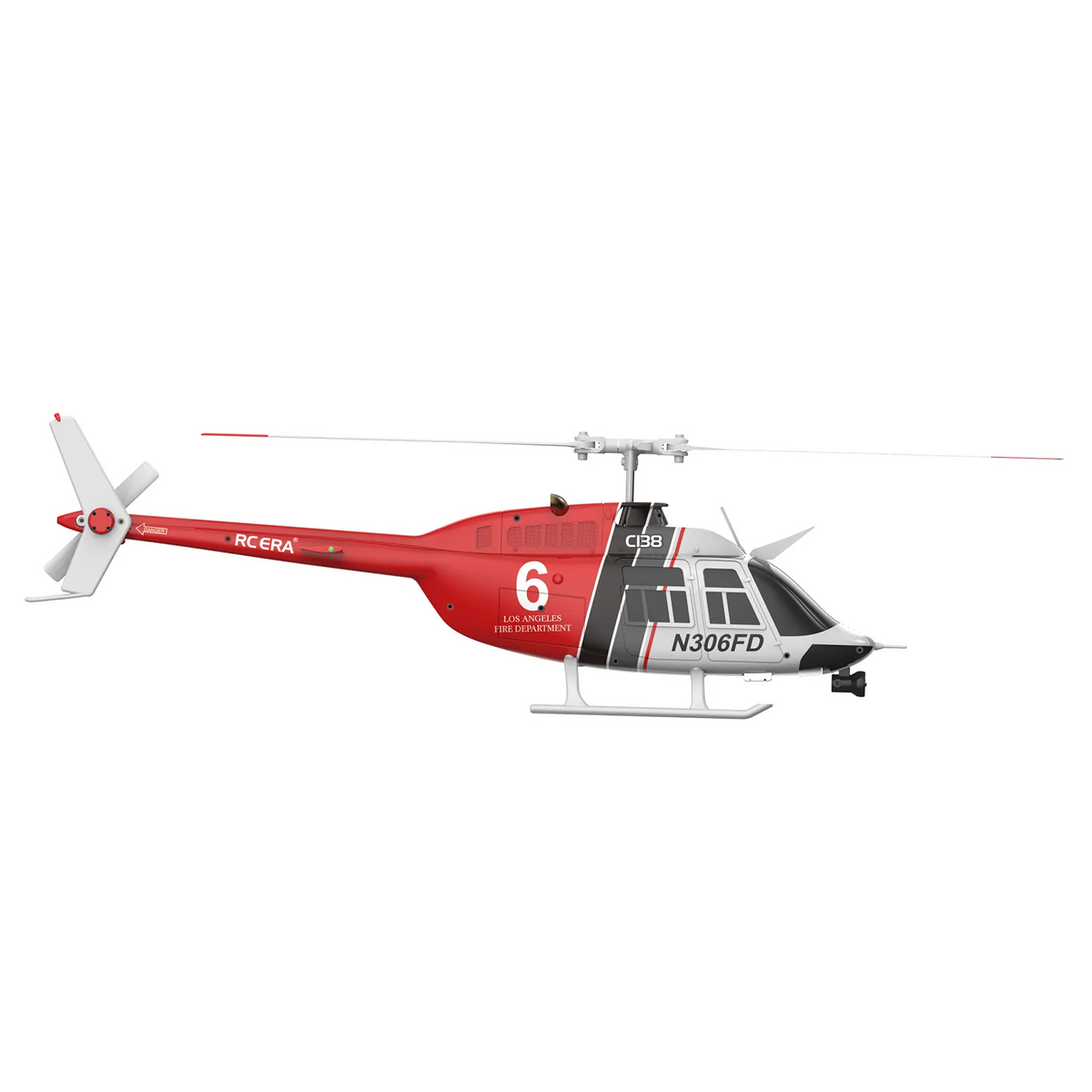 C138 flybarless rotor and fuselage detail