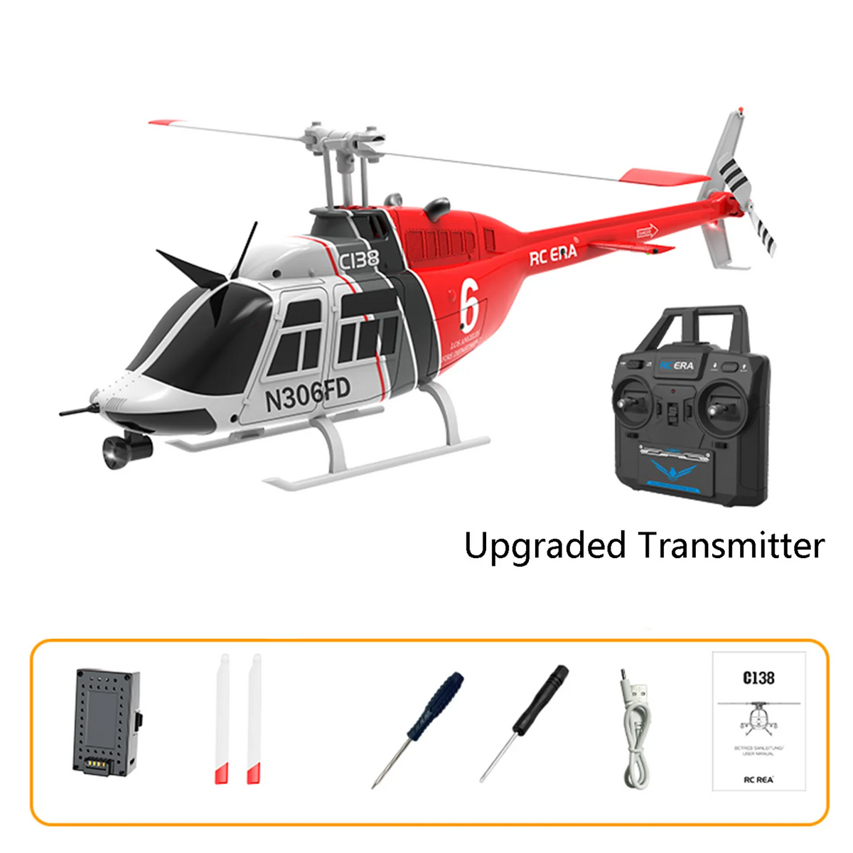 Red RC ERA C138 scale RC helicopter