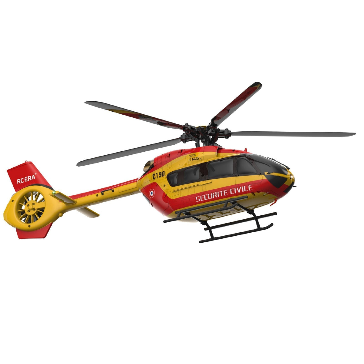 Yellow RC ERA C190 dual-brushless helicopter