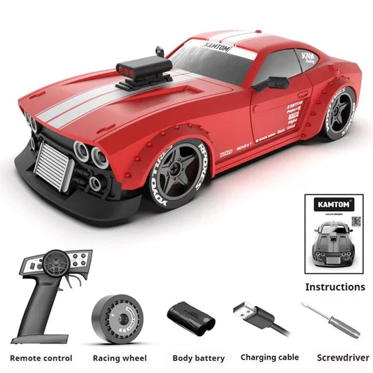 Red KAMTOM KM3299 1/32 4WD RC drift car