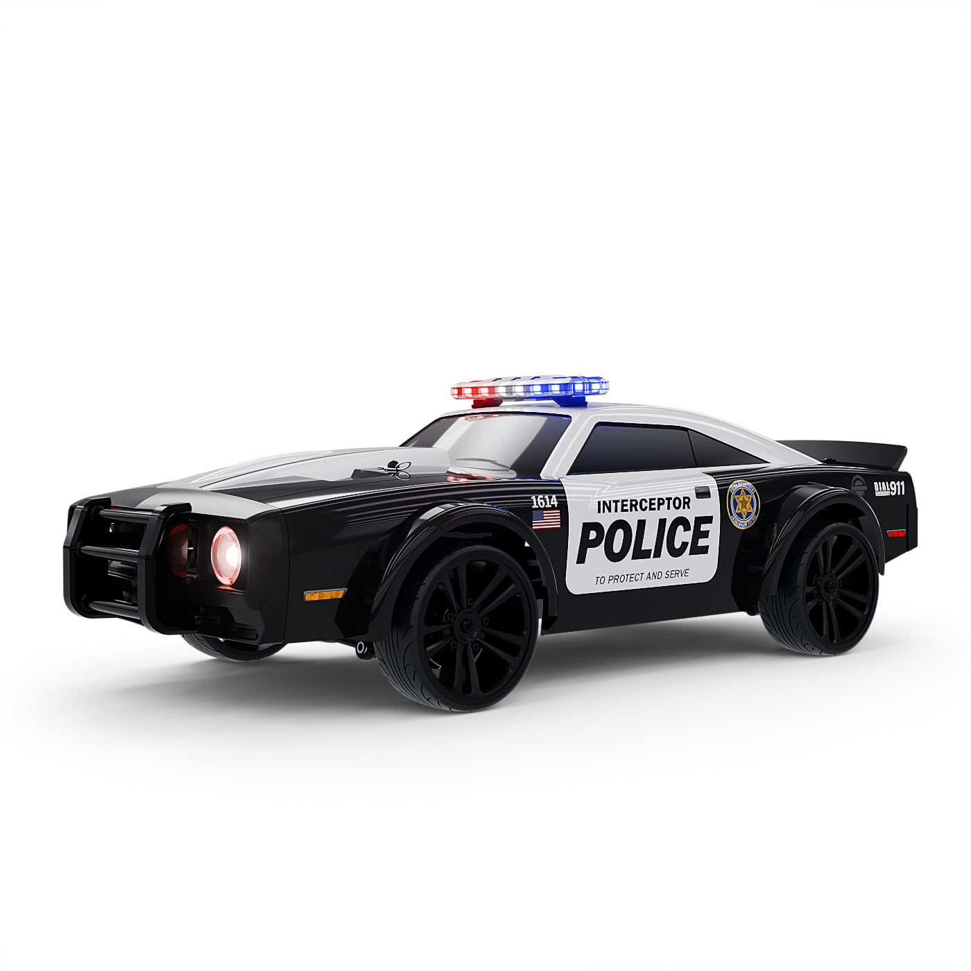 SG1614 1/16 police RC car LED light modes