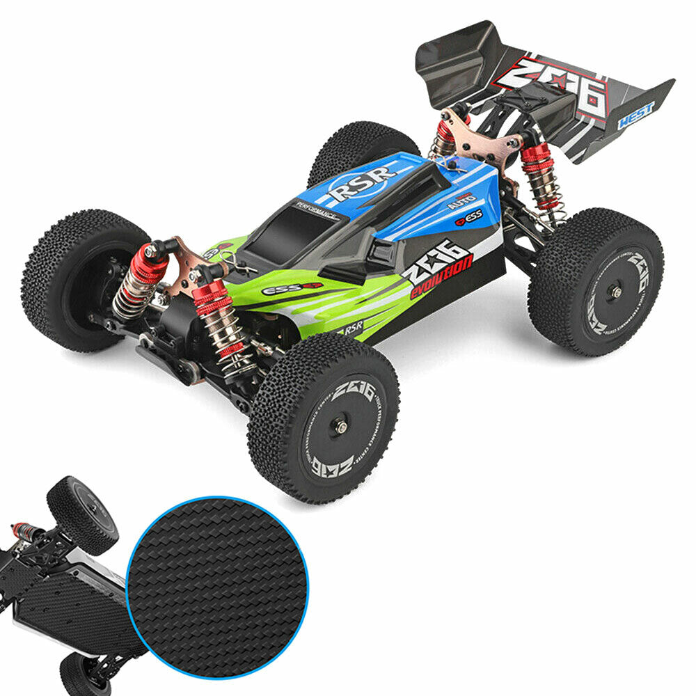 WLTOYS 144012 carbon-fiber chassis and 4WD drivetrain