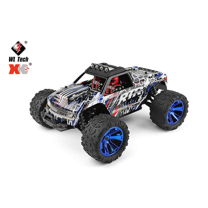 WLTOYS 144018 blue 1/14 4WD RC monster truck front view