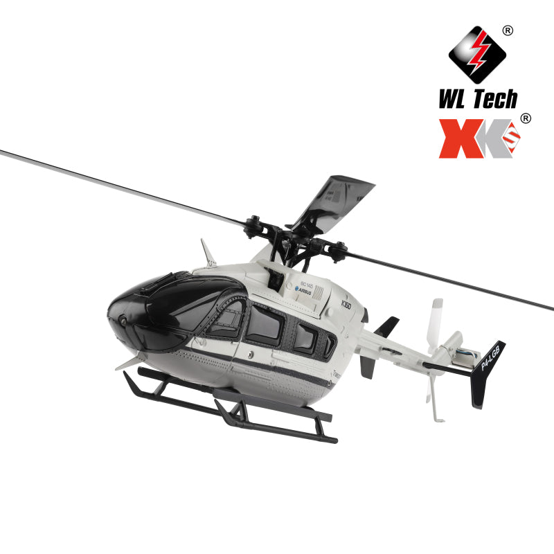 WLTOYS XK K160 EC-145 Scale 4CH Brushless RC Helicopter – Altitude Hold, 6G Gyro, Beginner Friendly